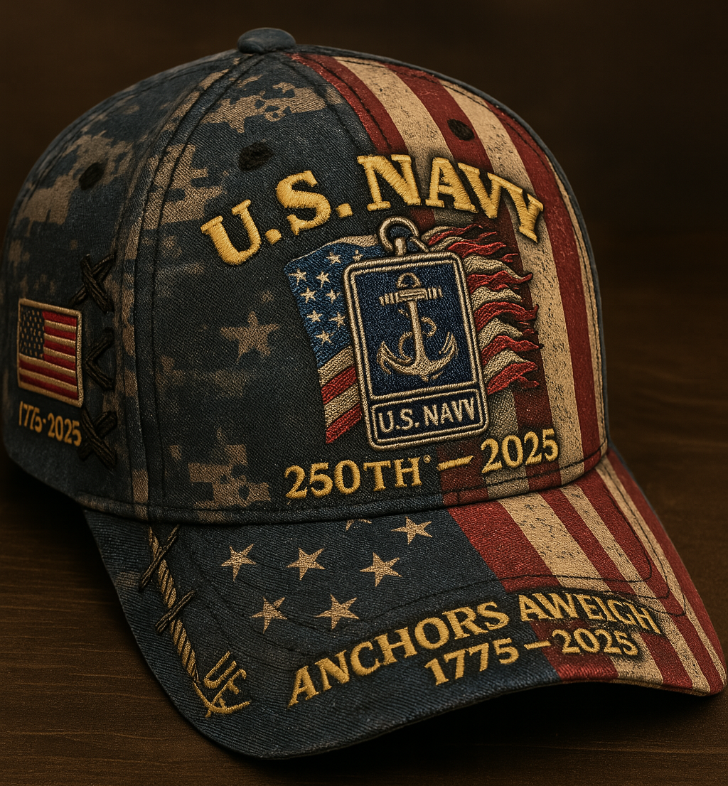 Anchors Aweigh – U.S. Navy 250th Anniversary Cap