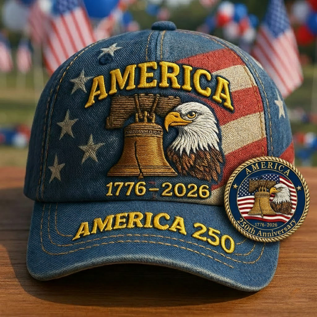 America 250th Anniversary Hat & Coin Set