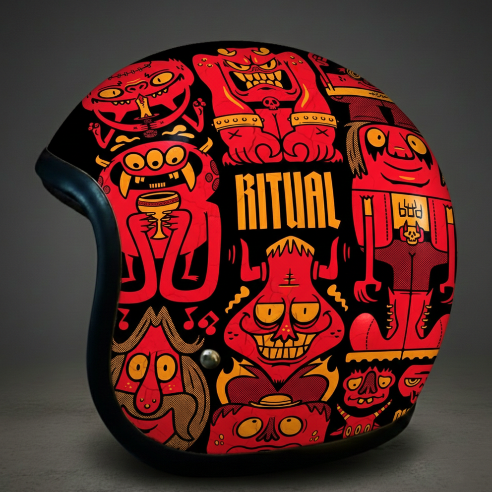 The Ritual | Bold Monster Pop-Art Graphic Helmet
