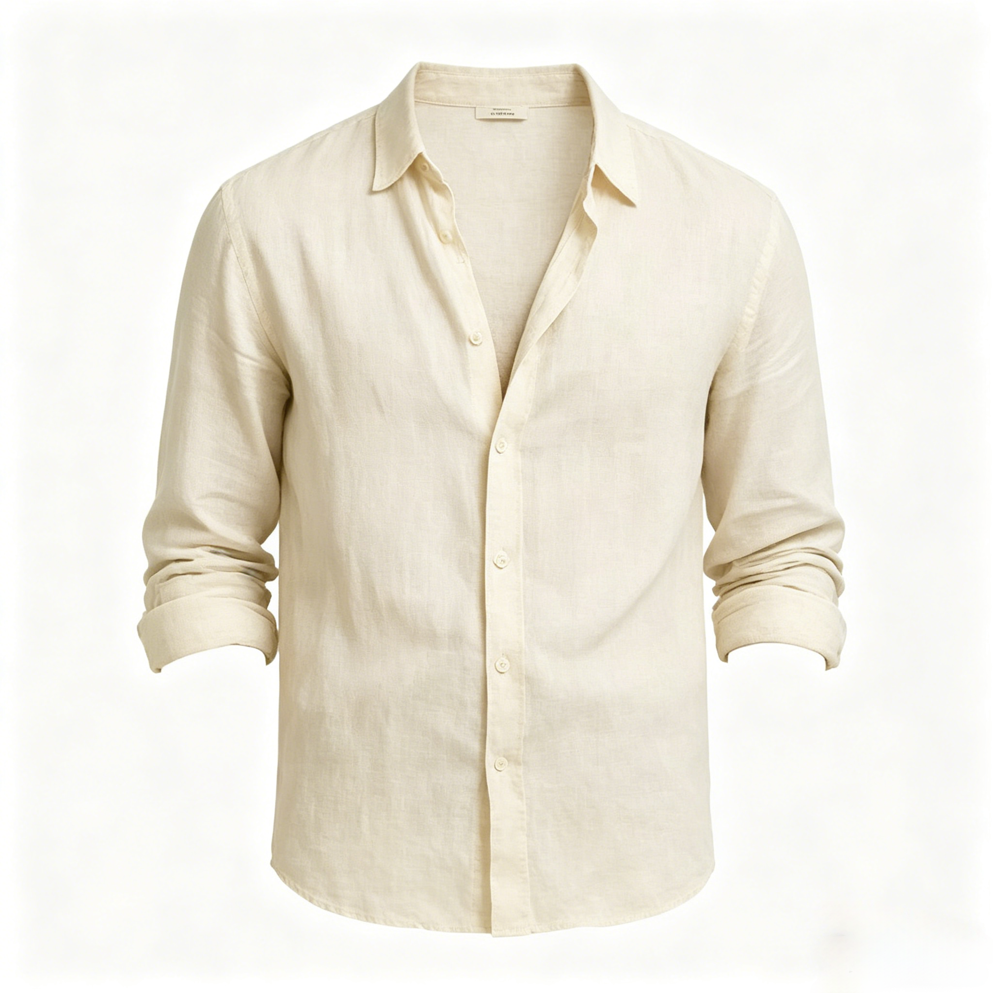 Men’s Premium Linen Long Sleeve Shirt Casual Vacation Essential