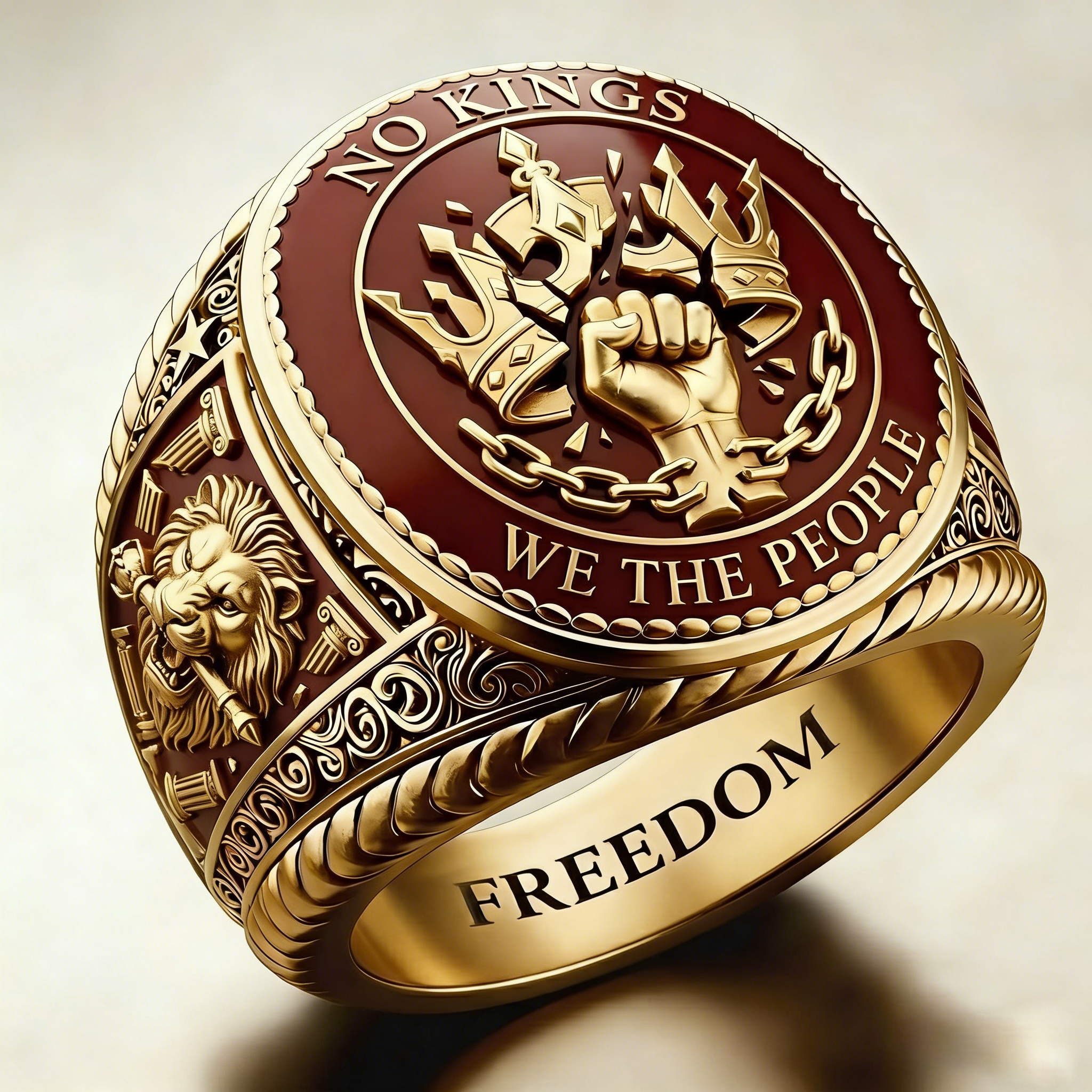 NO KINGS Freedom Ring – Freedom Statement Ring