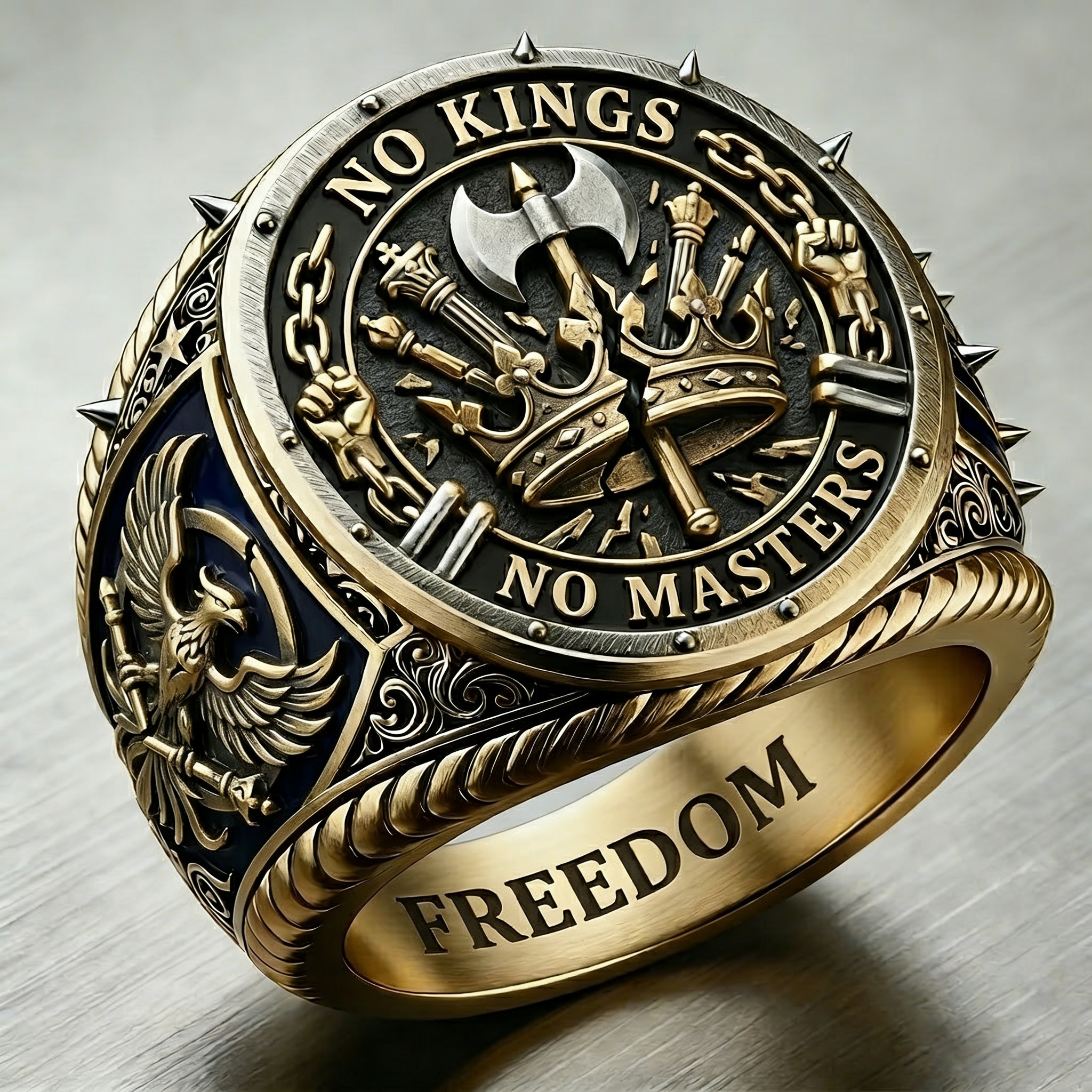 NO KINGS Freedom Ring – Freedom Statement Ring