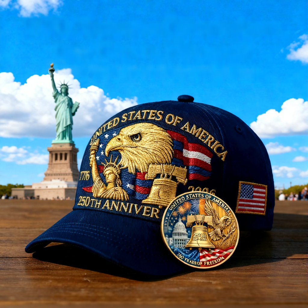 🎉Last Day Only $19.99❤️Eagle & Liberty – United States 250th Anniversary Hat✨Free Symbolizes Honor Gift