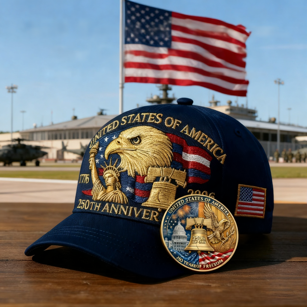 🎉Last Day Only $19.99❤️Eagle & Liberty – United States 250th Anniversary Hat✨Free Symbolizes Honor Gift