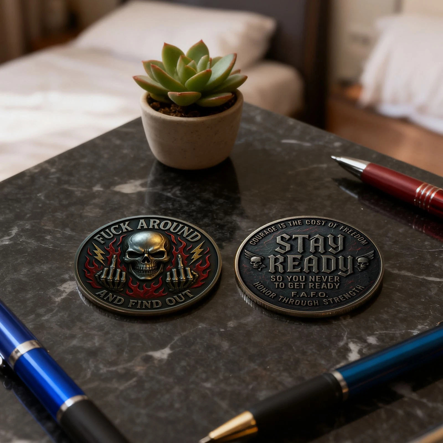 FAFO Challenge Coin:Stay Ready So You NeverHave't Get Ready F Around & Find OUT