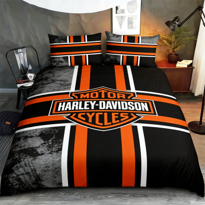 Classic Motorcycle Culture Bedding Set | BoldRider-Inspired Design