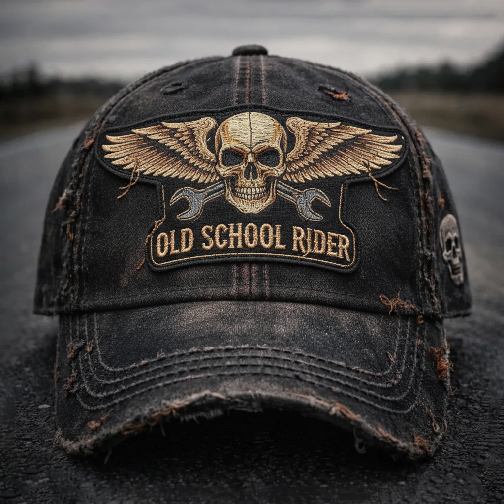 Vintage Distressed Skeleton pattern Outdoor Baseball Cap