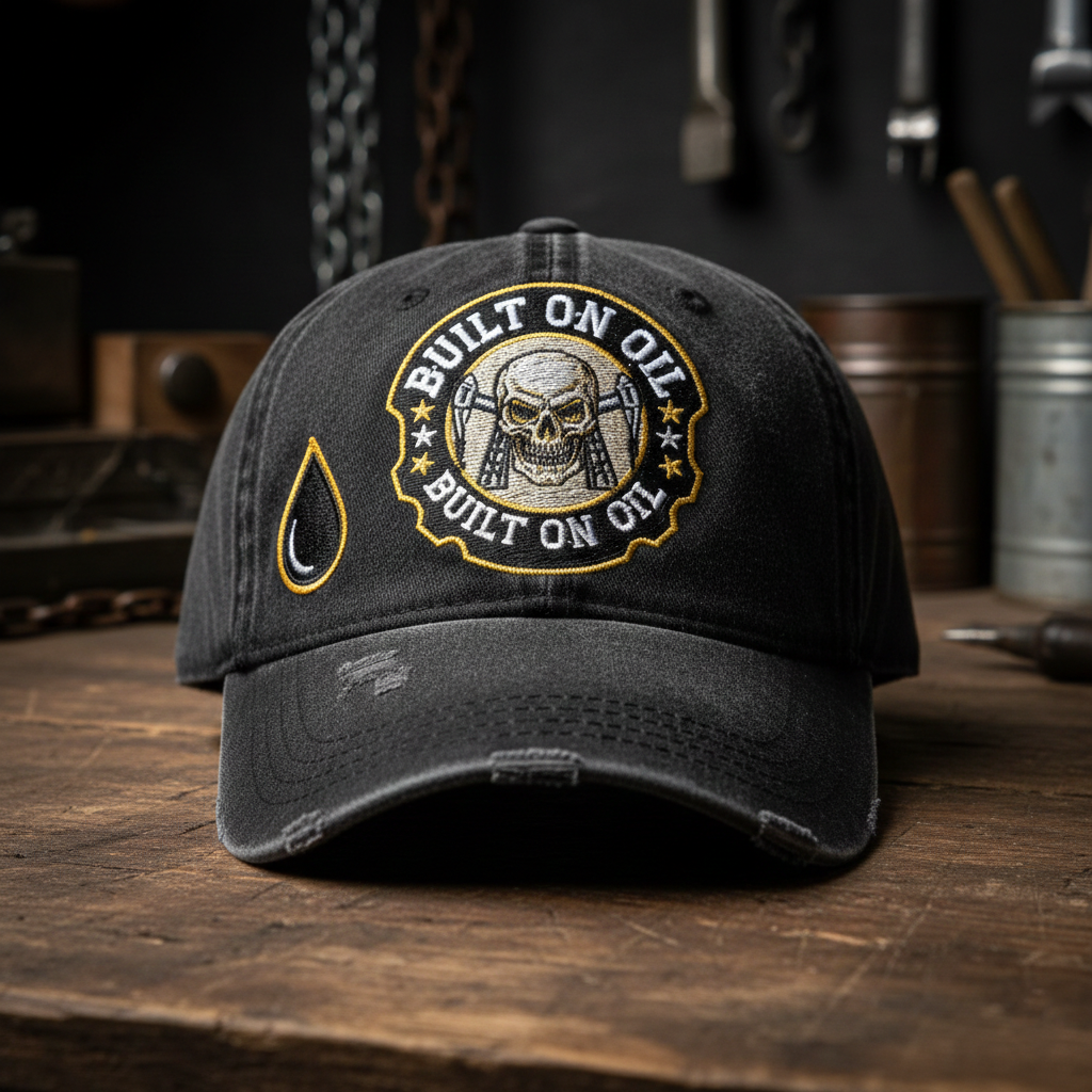 Vintage Distressed Skeleton pattern Outdoor Baseball Cap