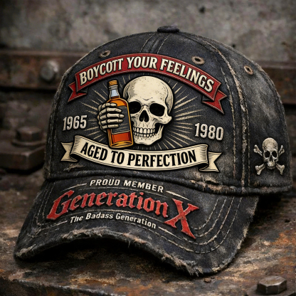 Vintage Distressed Skeleton pattern Outdoor Baseball Cap