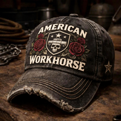 Vintage Distressed Skeleton pattern Outdoor Baseball Cap