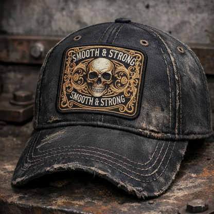 Vintage Distressed Skeleton pattern Outdoor Baseball Cap