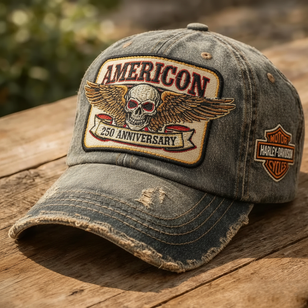 Vintage Distressed Skeleton pattern Outdoor Baseball Cap