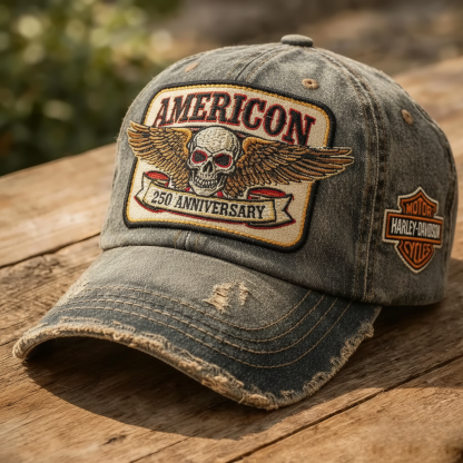 Vintage Distressed Skeleton pattern Outdoor Baseball Cap