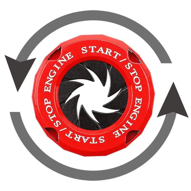 Naruto Style Car Engine Start Button Cover for Vehicles & Motorcycles Full Alloy Protective Design Enhanced Interior Style Sporty Touch