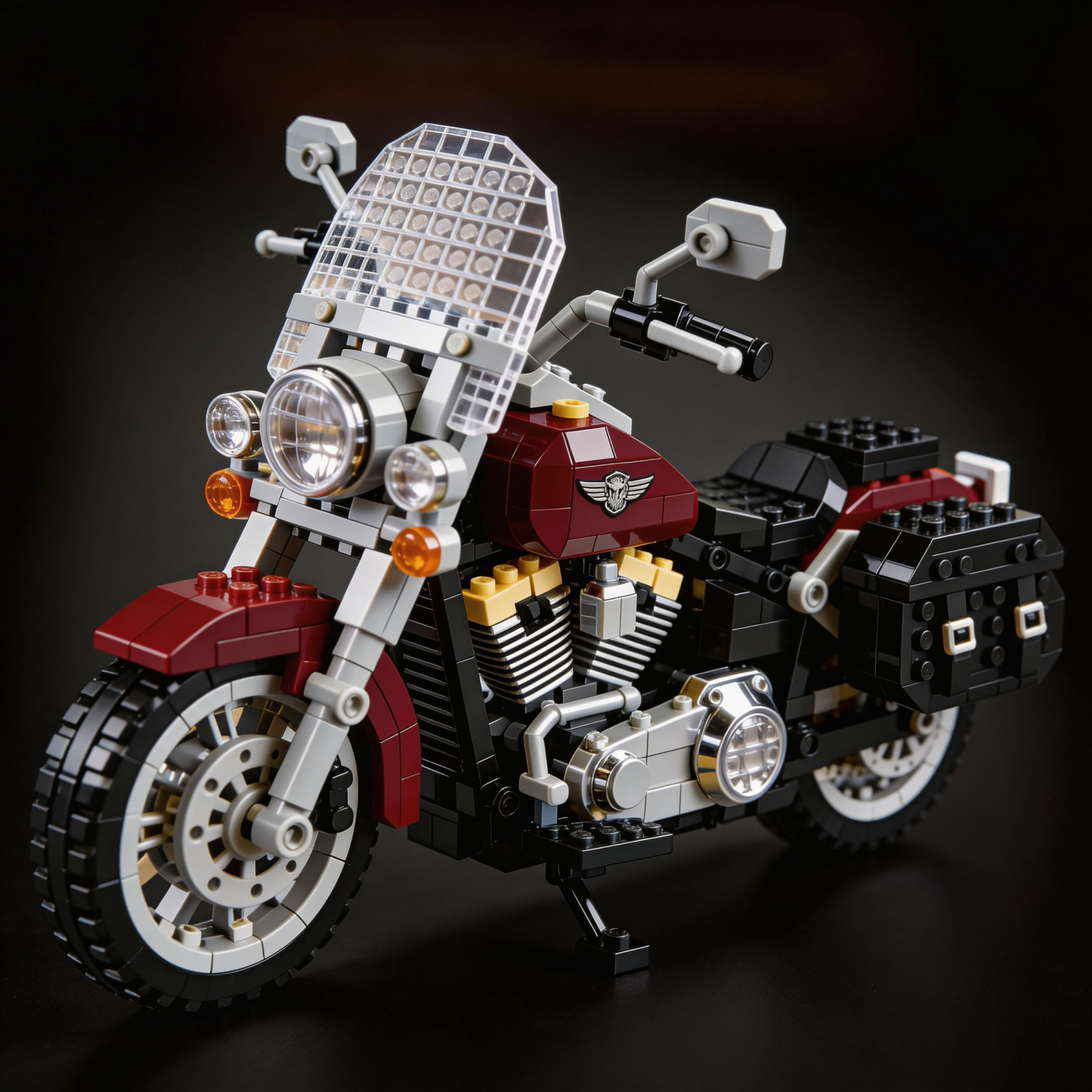 Adult Harley-Davidson motorcycle building blocks
