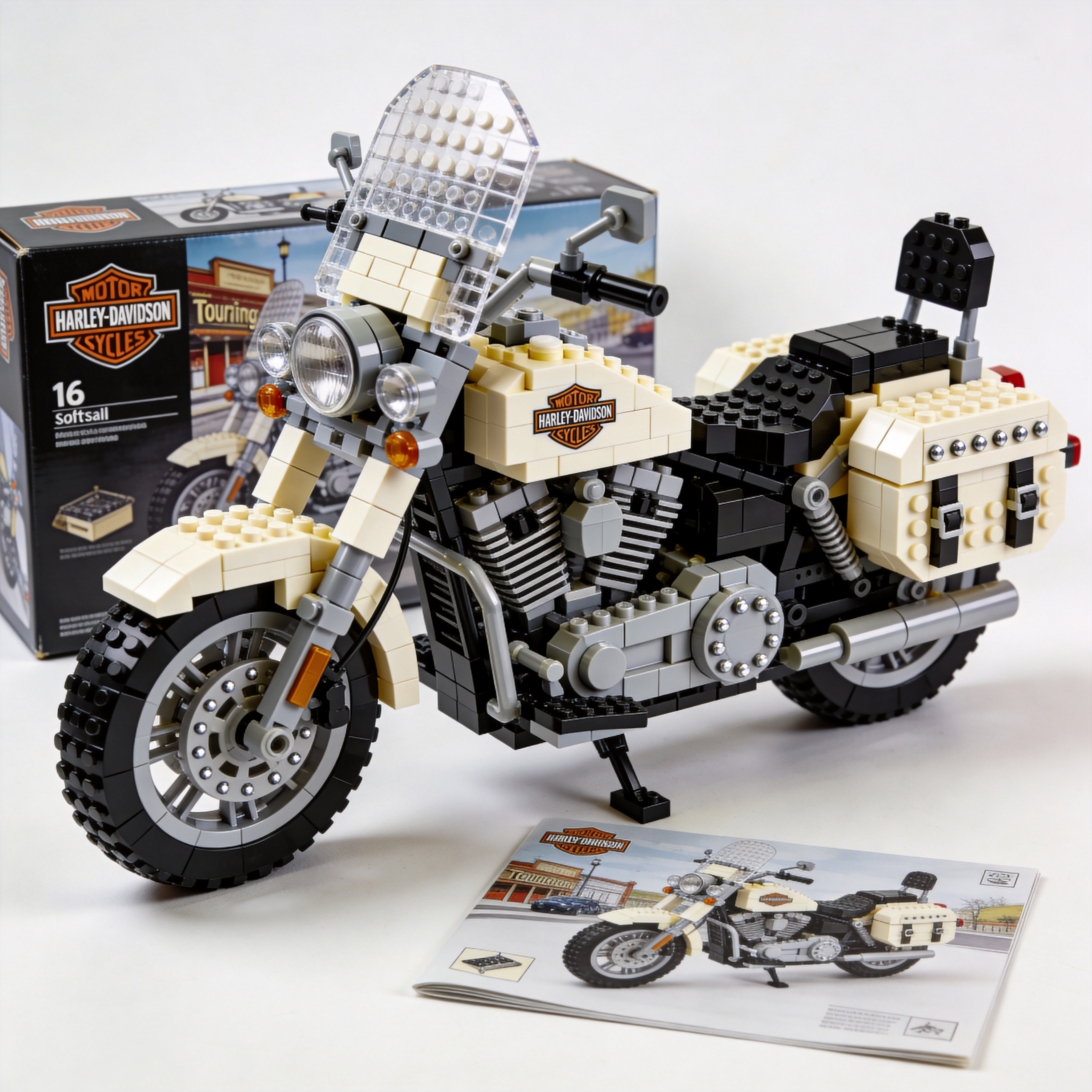 Adult Harley-Davidson motorcycle building blocks