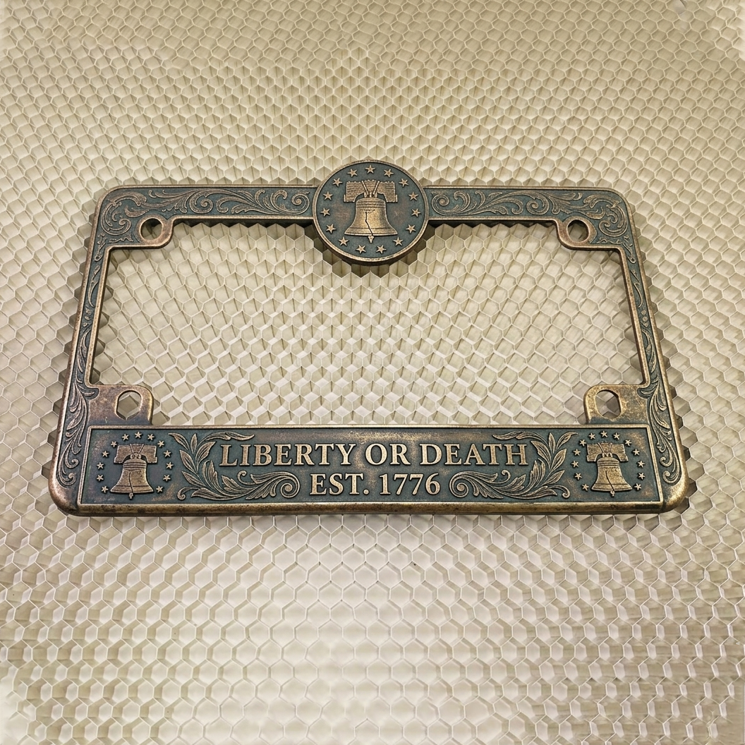 Patriot’s Shield | Vintage Relief License Plate Frame