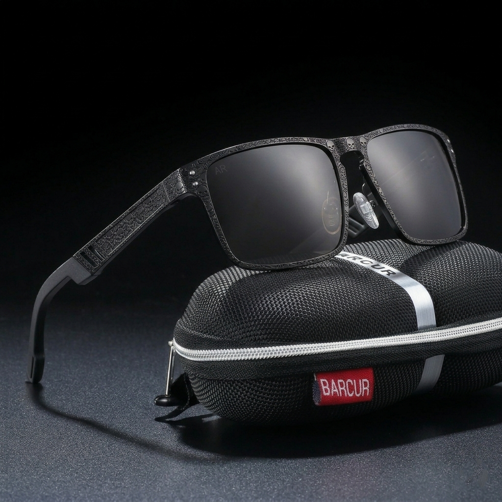 Vintage Biker Metal Frame Polarized Riding Sunglasses