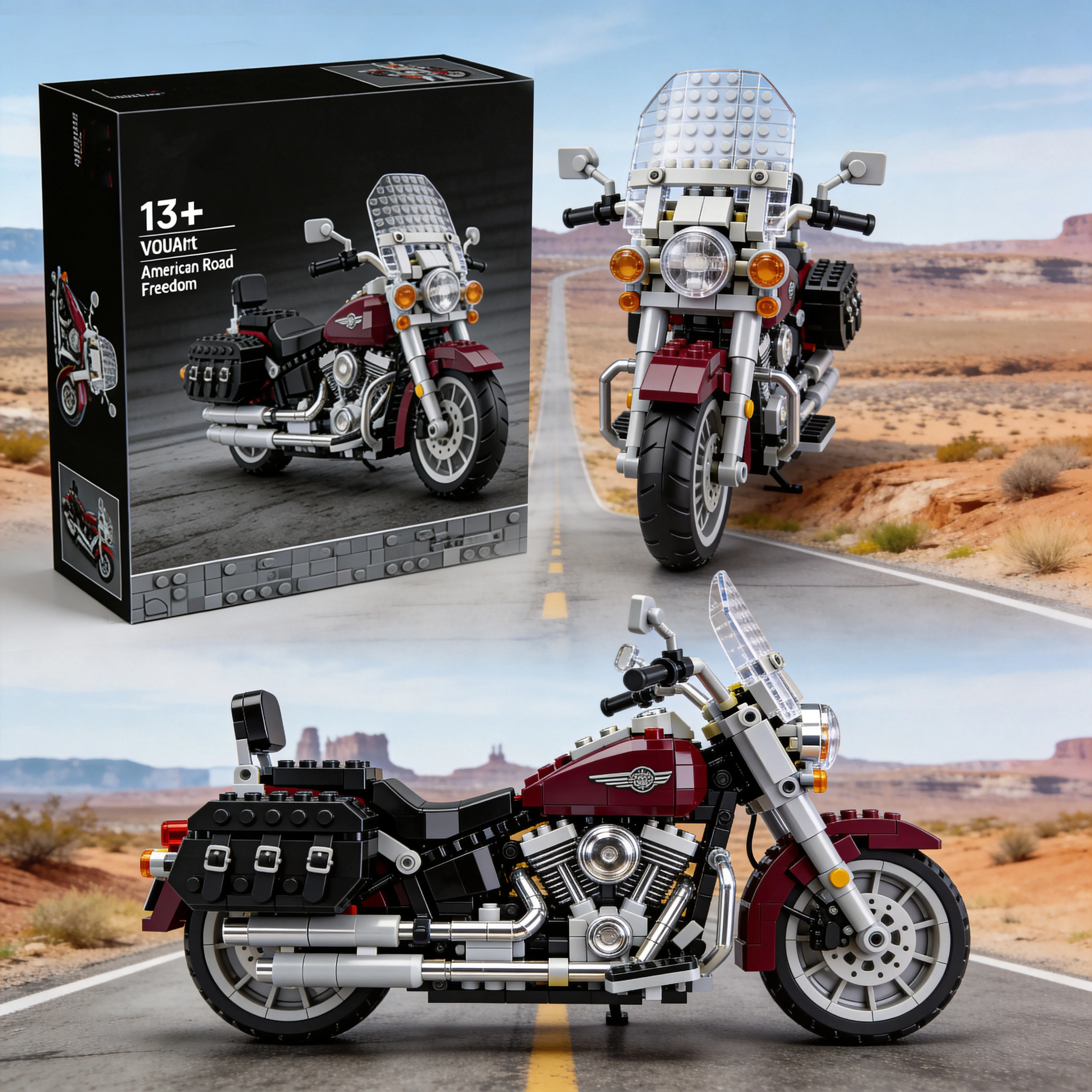   Harley-Davidson motorcycle building blocks