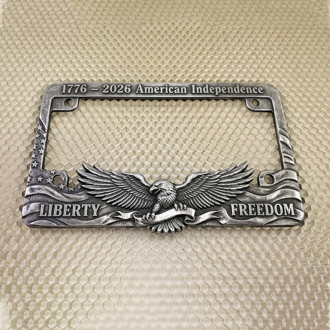 Patriot’s Shield | Vintage Relief License Plate Frame