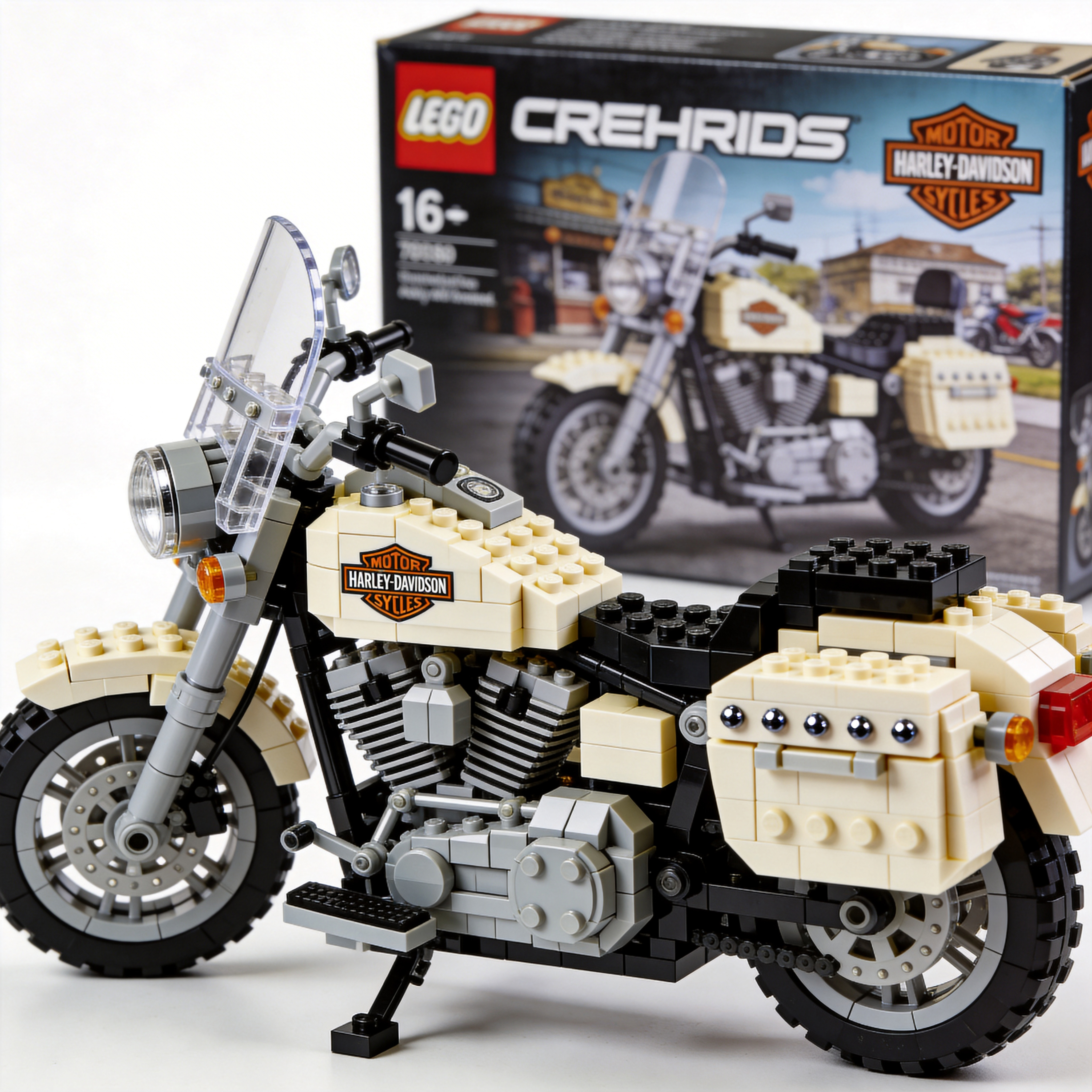Adult Harley-Davidson motorcycle building blocks