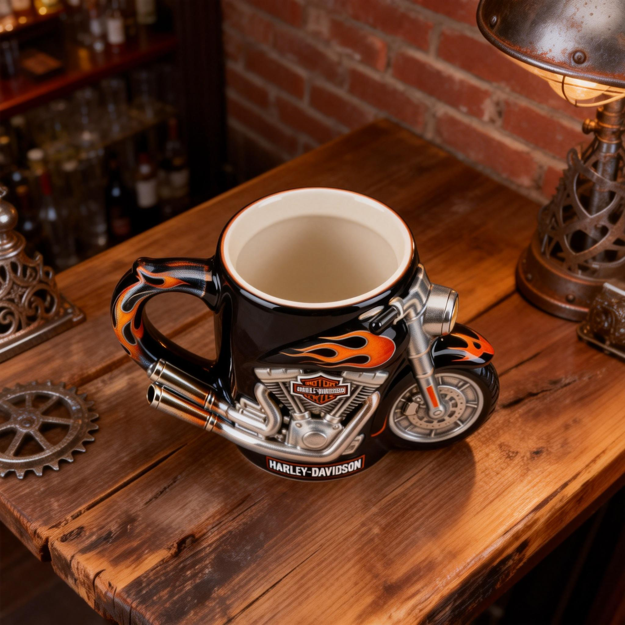 Official Style Harley-Davidson 3D Motorcycle Engine Coffee Mug