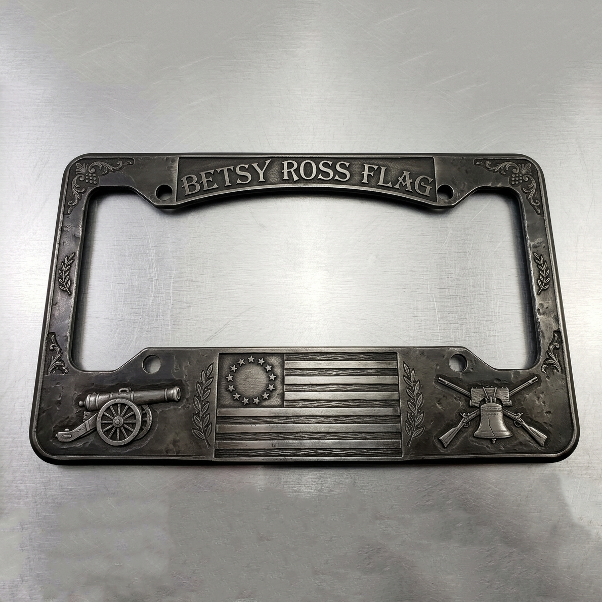 Patriot’s Shield | Vintage Relief License Plate Frame