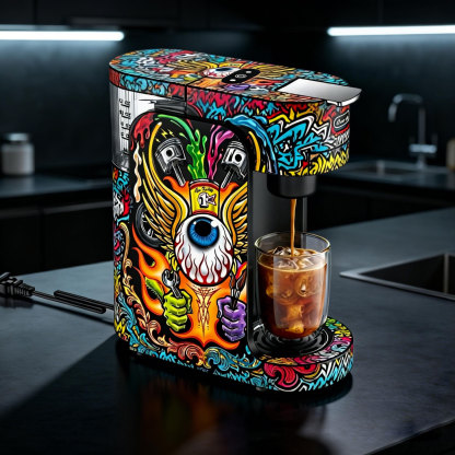 Graffiti Style Coffee Machine Skull | More Than a Machine