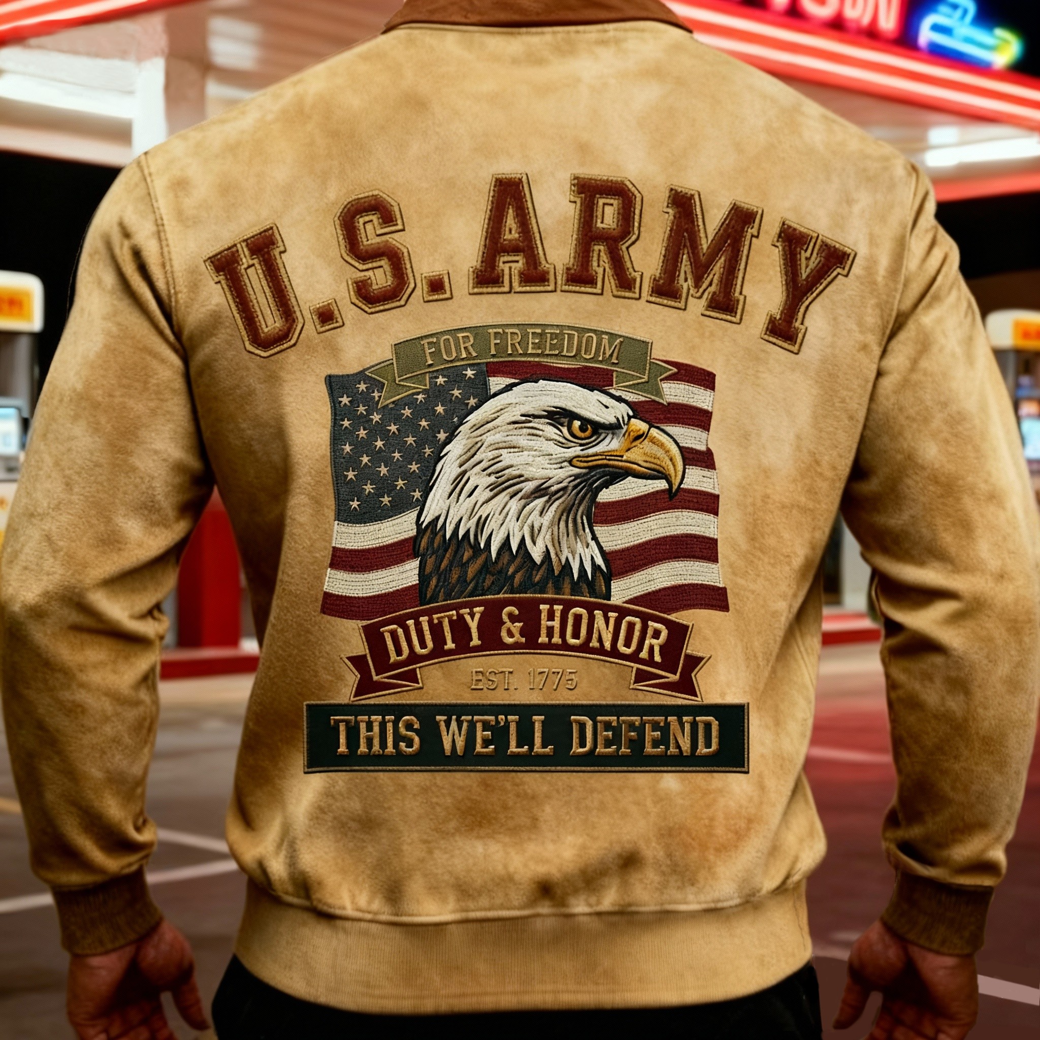 U.S. Army Defender: "This We'll Defend" Bomber Jacket