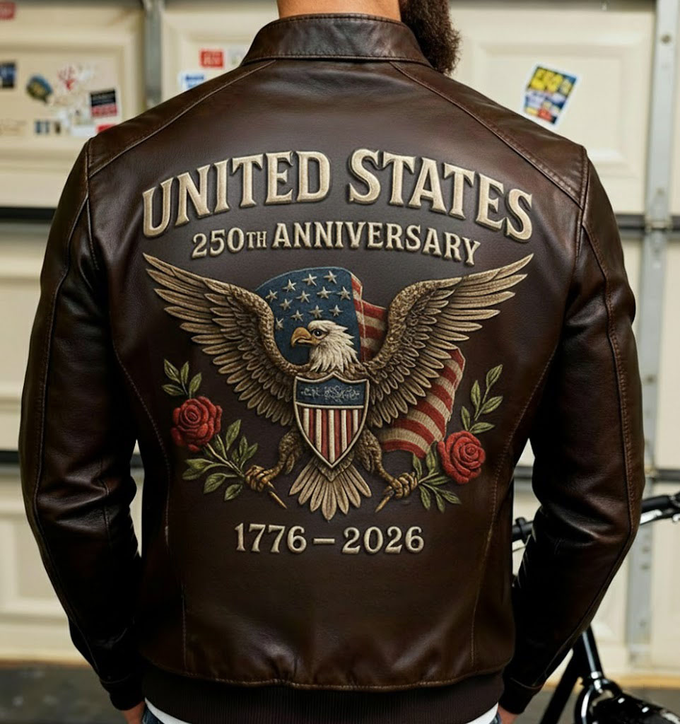 U.S. 250th Anniversary Leather Jacket - "United States" 