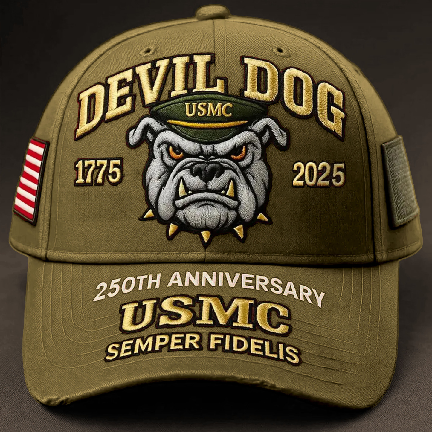 USMC 250th Birthday Devil Dog Cap