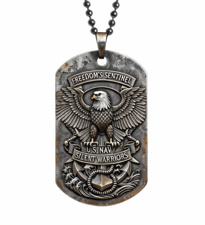 Freedom's Sentinel U.S. Navy Dog Tag Necklace