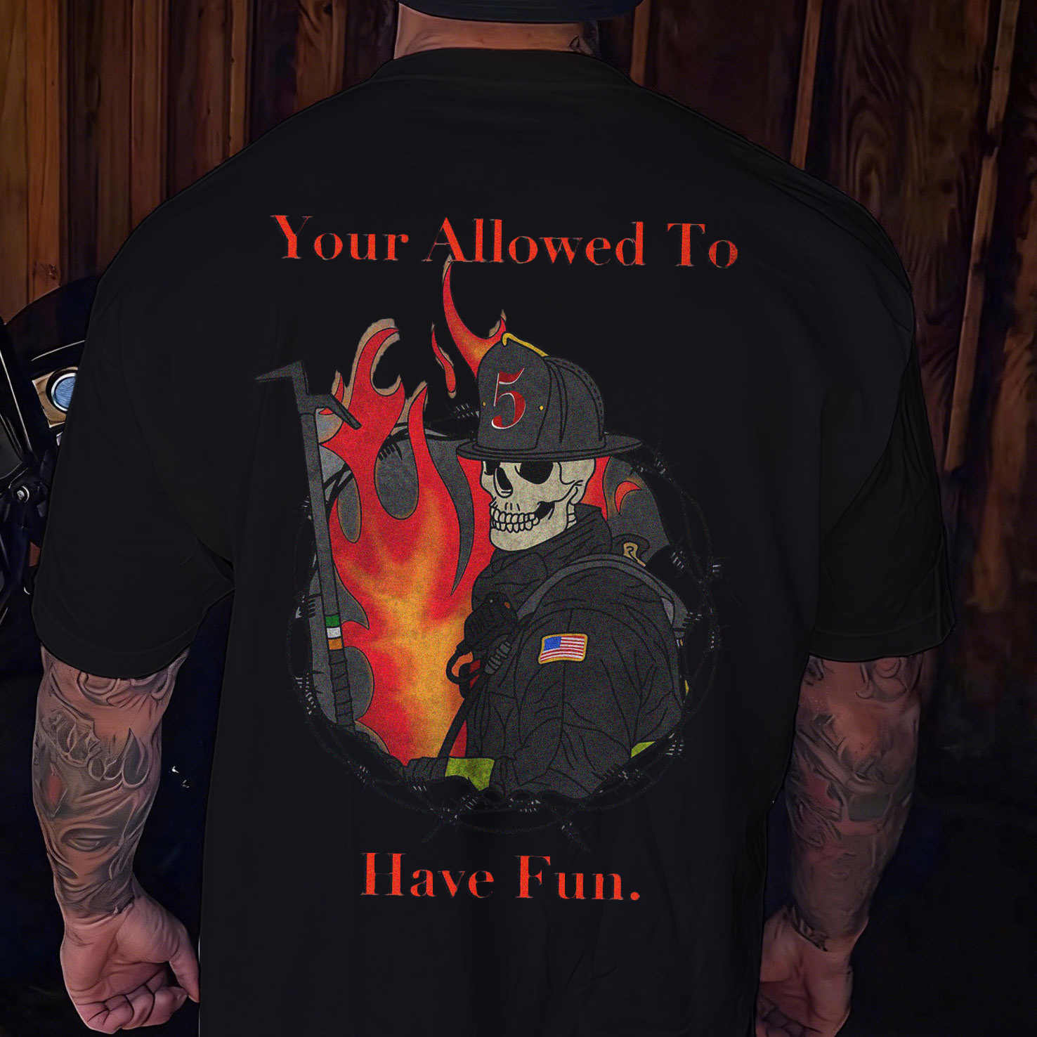 Firefighter Themed Edgy Tee