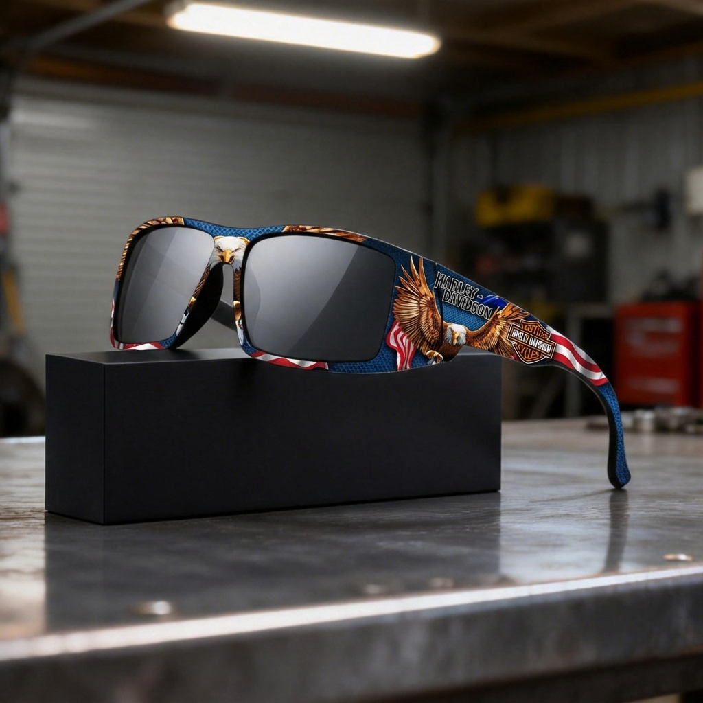 Painted Design Harley-Inspired Rider Sunglasses