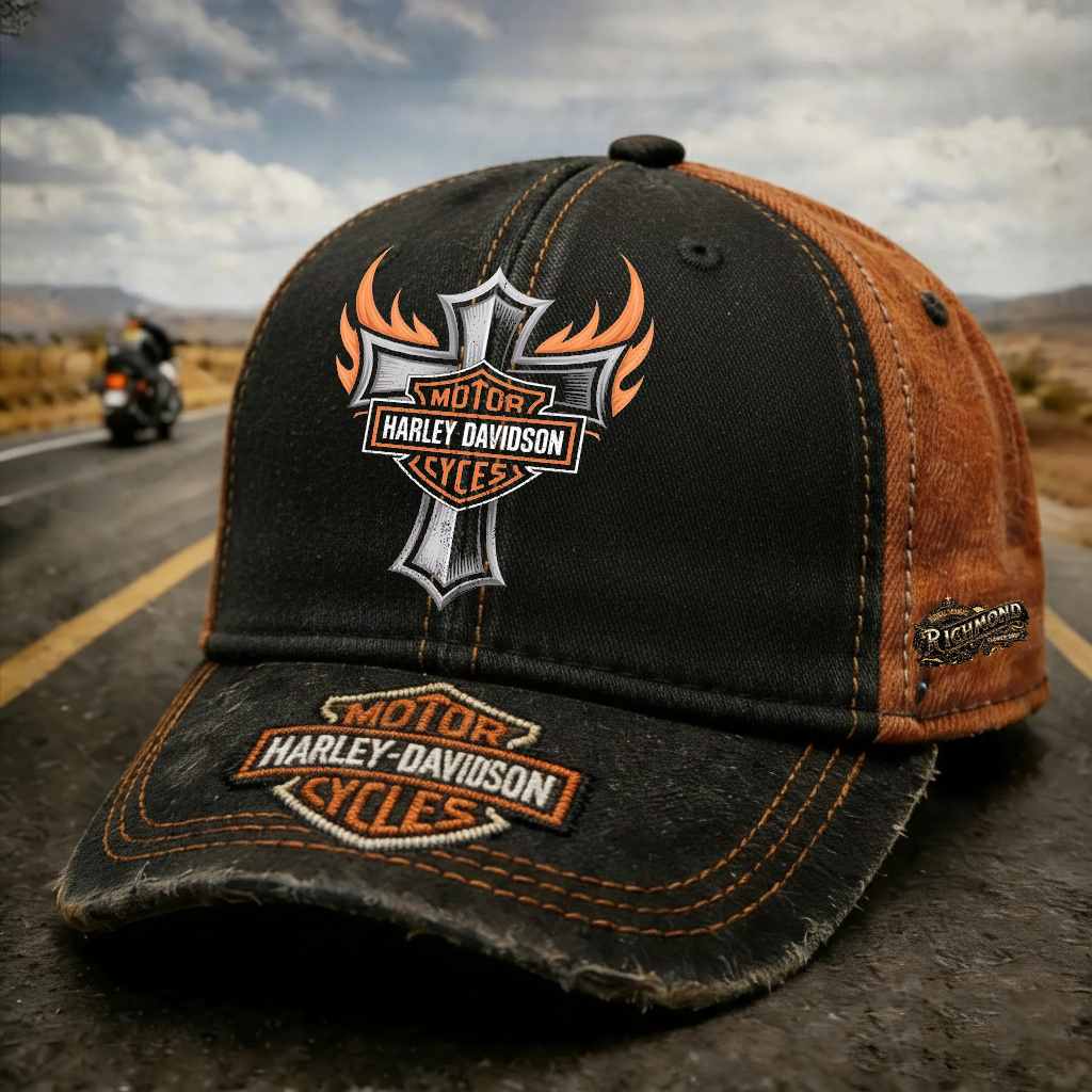 Vintage Distressed Pattern Outdoor Baseball Cap