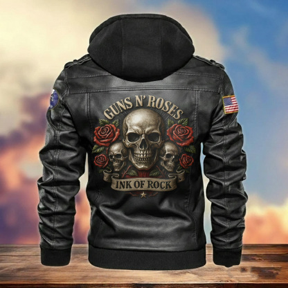 Biker Style Men's Retro Patterns Jacket