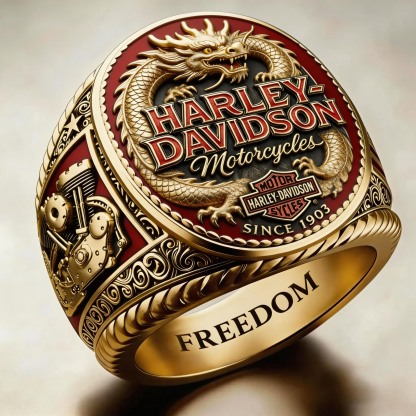 Classic American Motorcycle Style Vintage Biker Ring