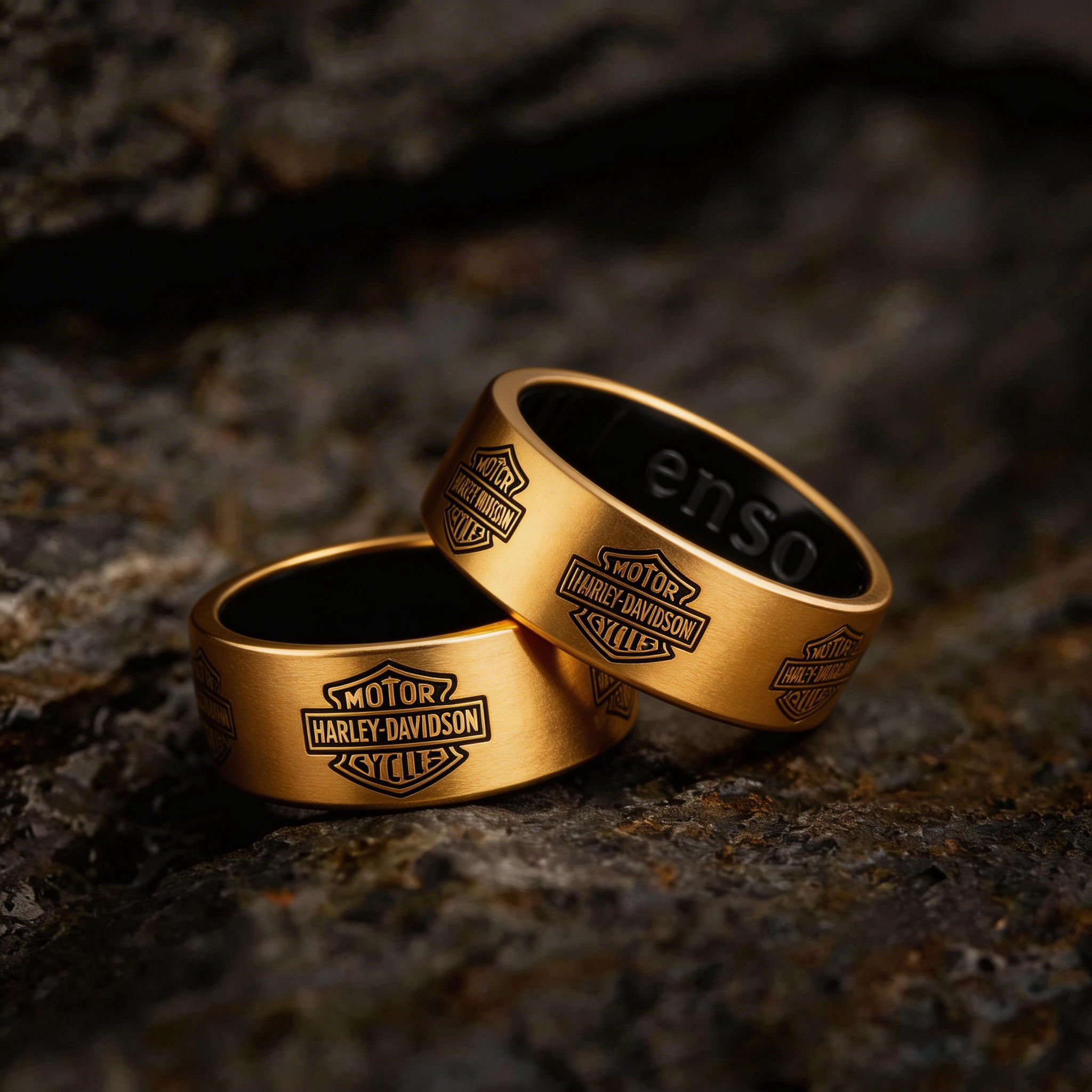 Vintage Tire Texture Harley Wind Ring