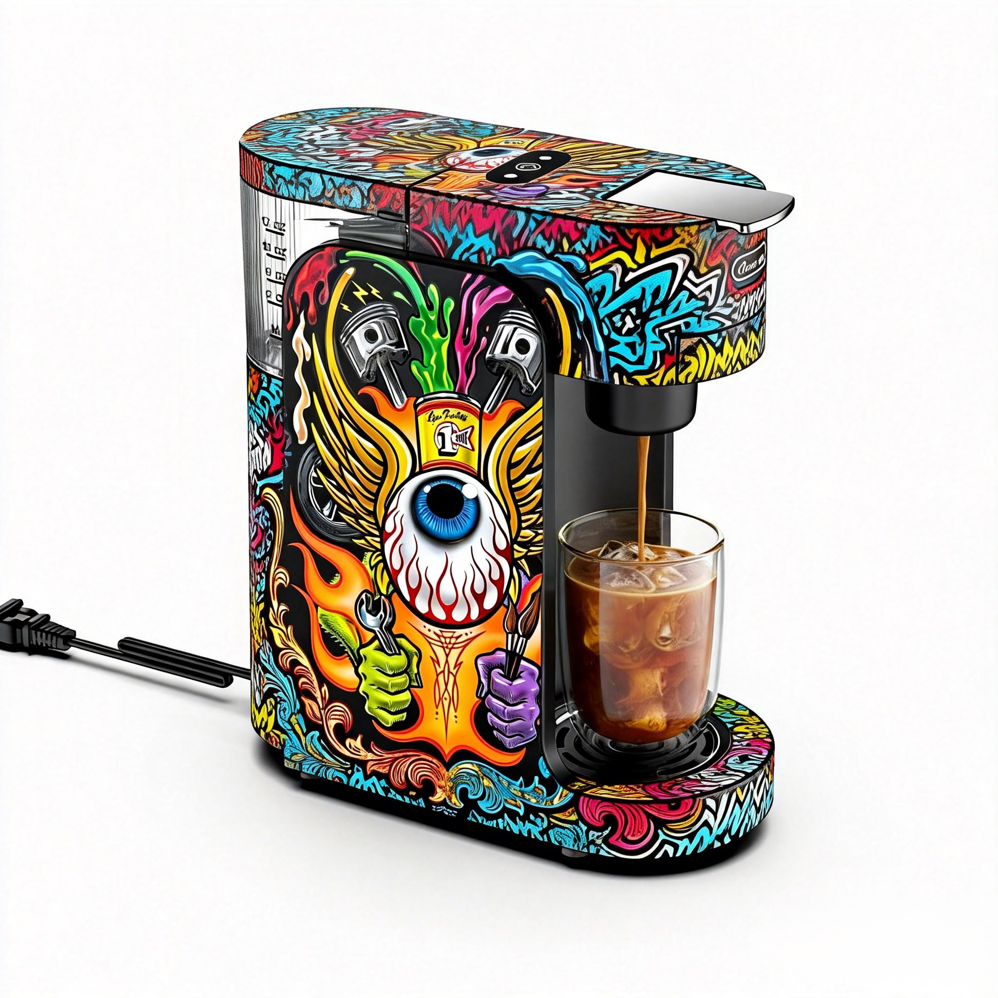 Graffiti Style Coffee Machine Skull | More Than a Machine
