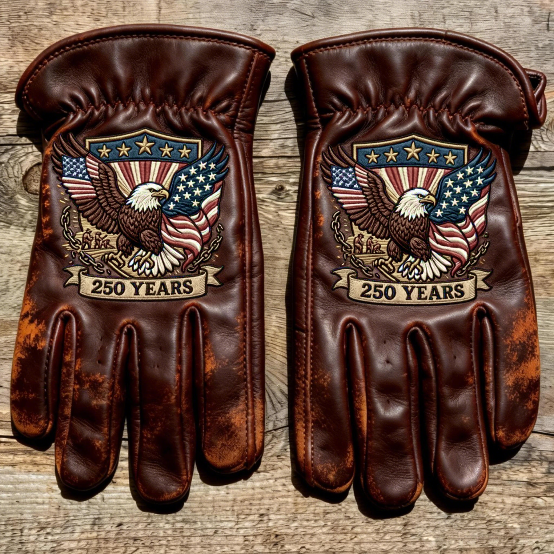Patriotic USA 250th Commemorative Gloves for Work & Riding