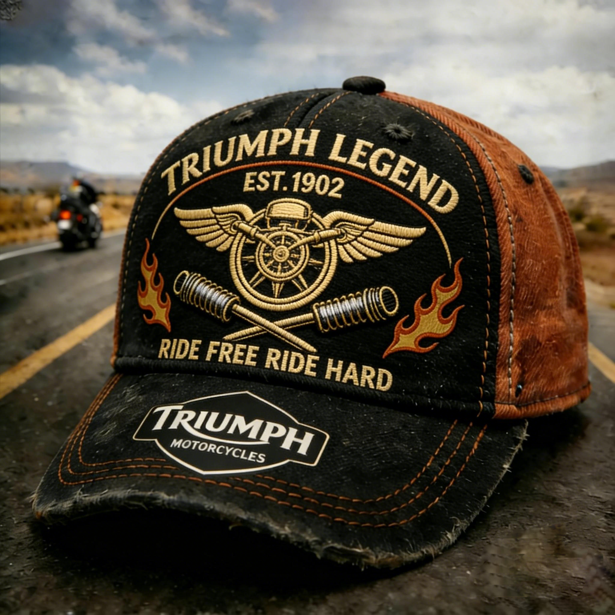 Biker Style Baseball Cap