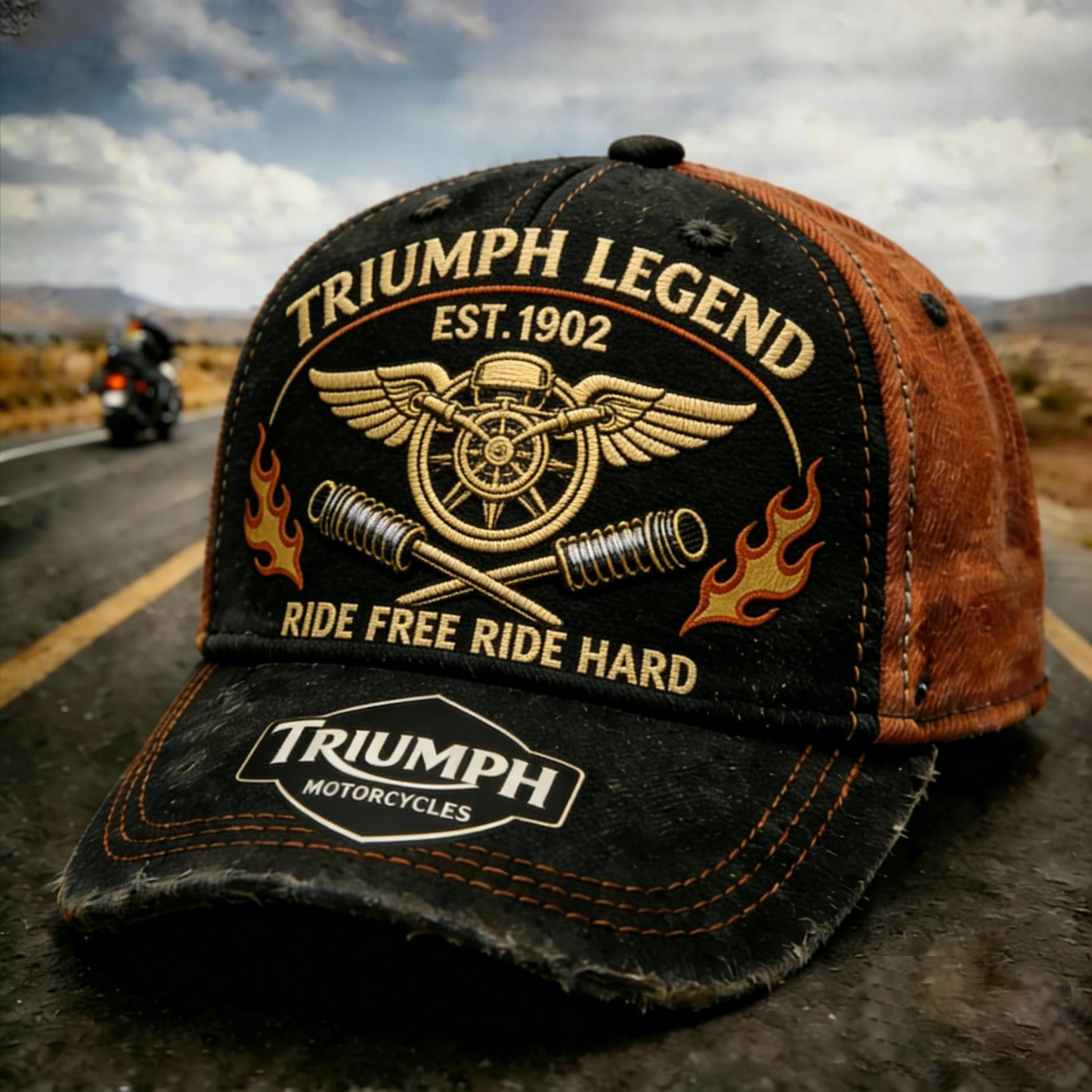 Biker Style Baseball Cap