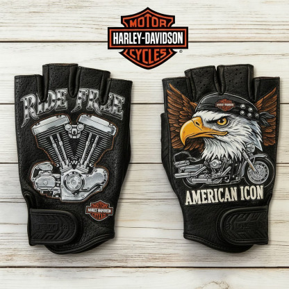 Vintage Biker Half Gloves for Motorcycle Enthusiasts