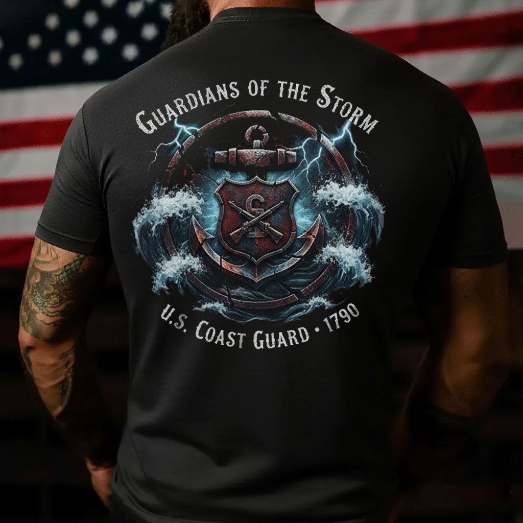 Guardians of the Storm – U.S. Coast Guard 1790 Vintage Washed Tee