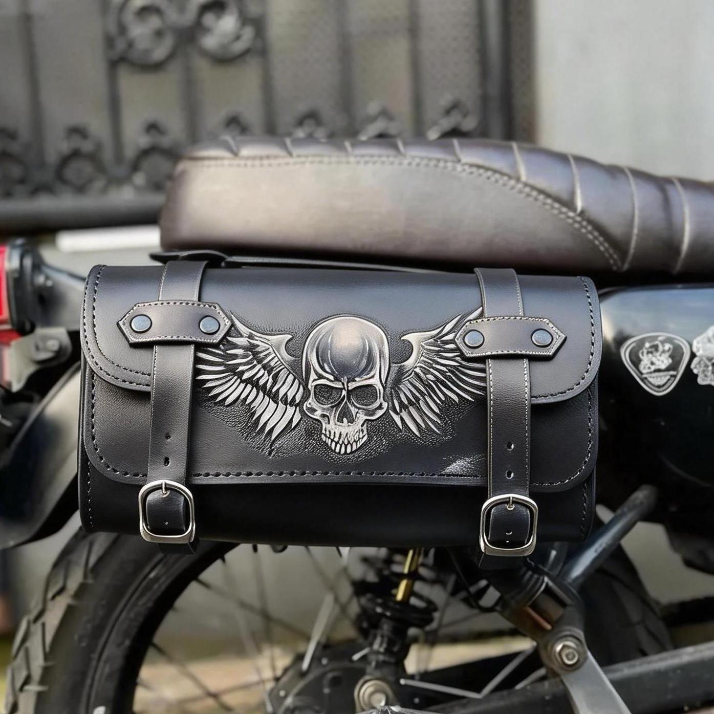Vintage Distressed Motorcycle Saddlebag