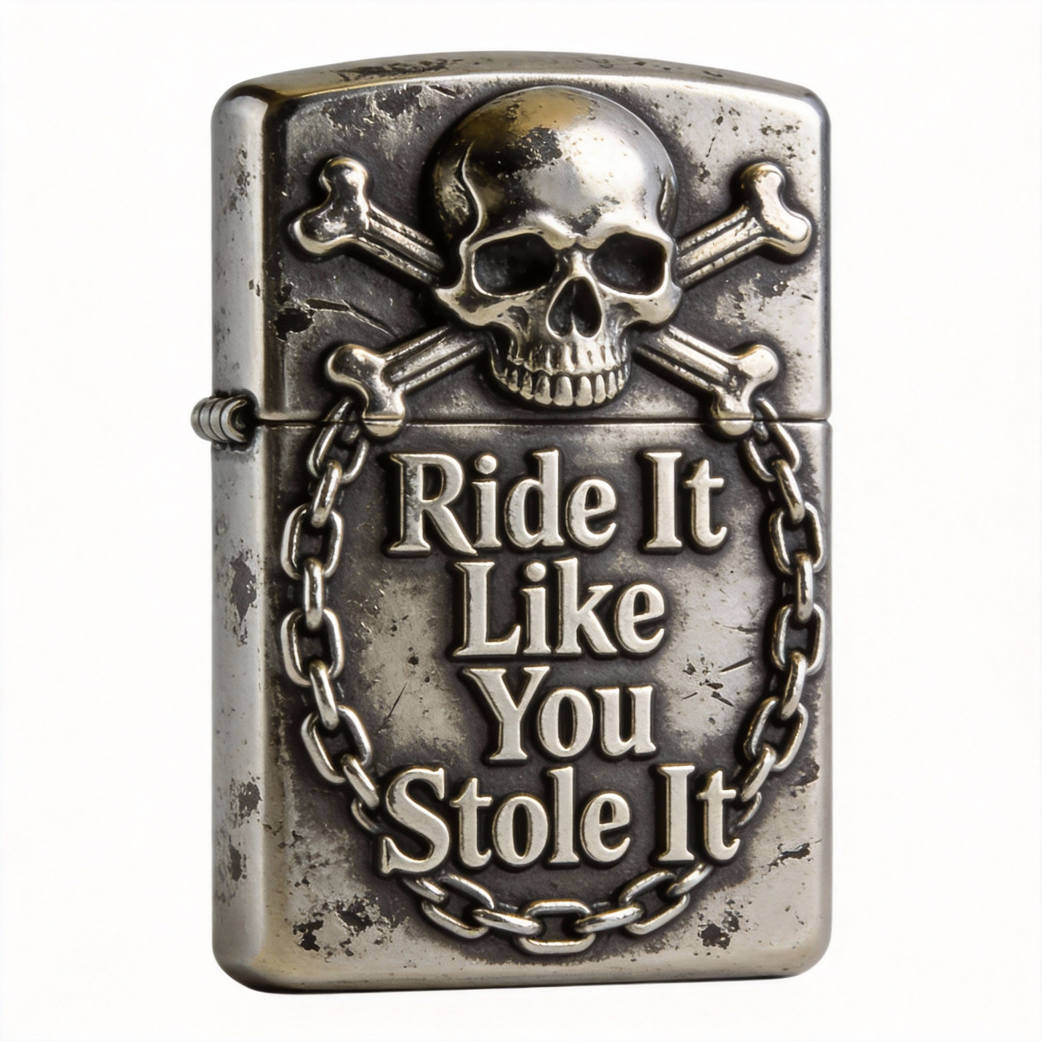 Outlaw Chain: "Ride It Like You Stole It" Antique Silver