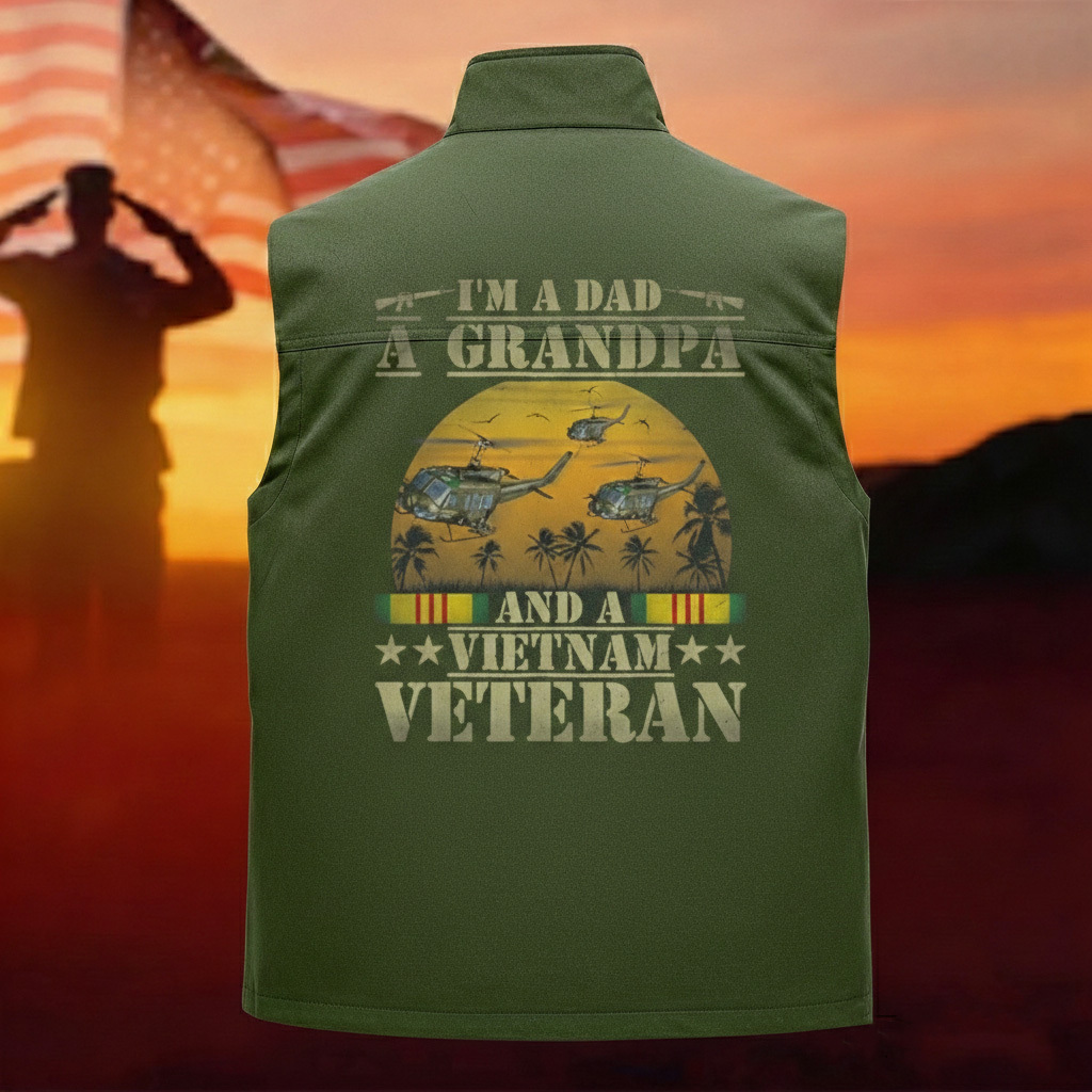 Personalized Vietnam Veterans Multi-Pocket Vest
