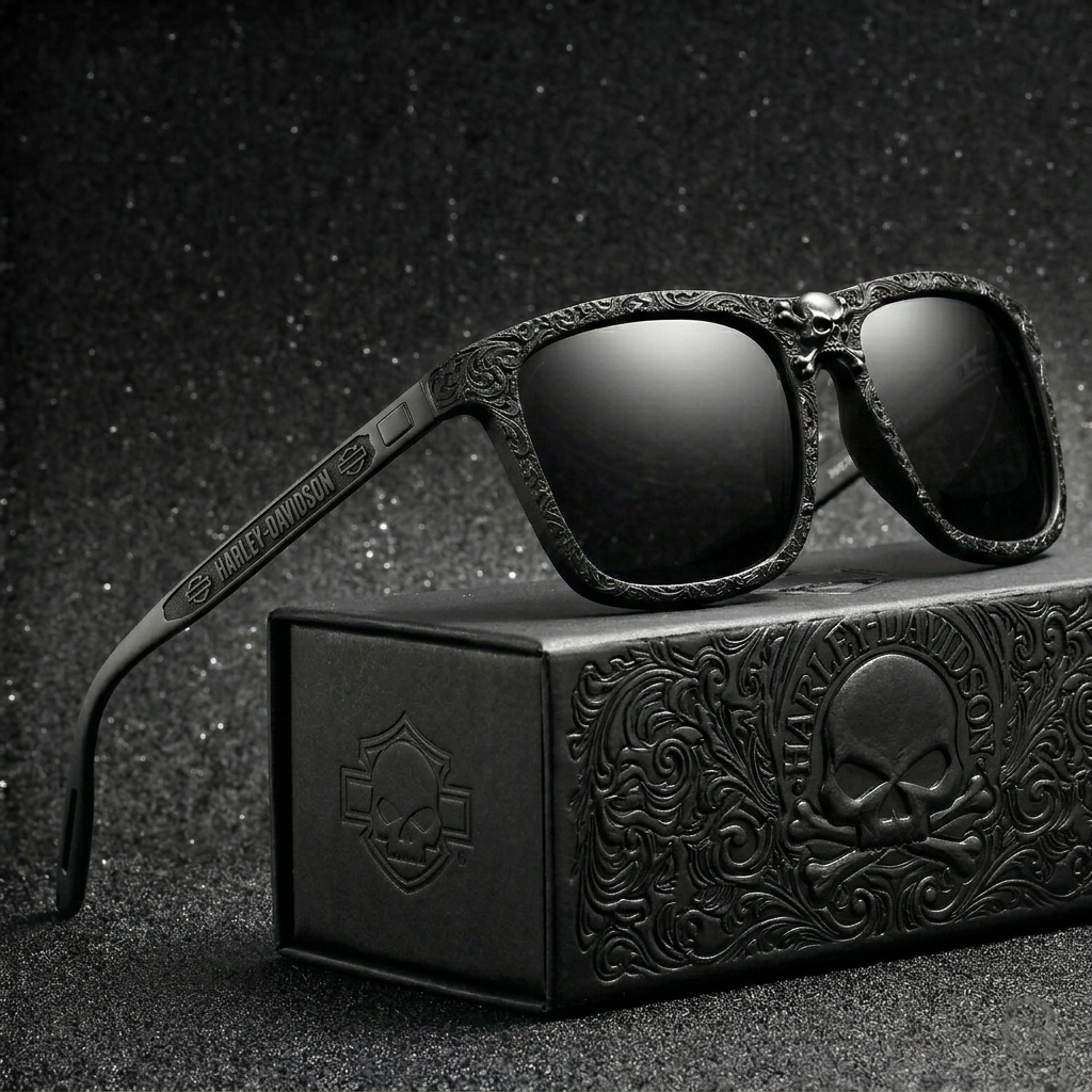 Vintage Biker Metal Frame Polarized Riding Sunglasses