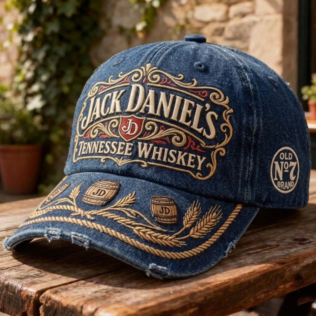 Vintage Distressed Alcoholic Beverage Brands Outdoor Baseball Cap