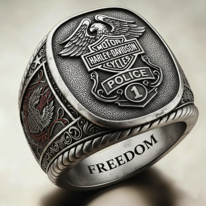 Harley-style pattern ring